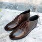 Coclate brown ankle shoes sku 7274