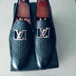 Black Leather Shoes-Sku 3630