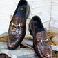 Croc Leather Shoes - Sku 032