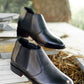 Black Leather Chelsea Shoe-Sku 342