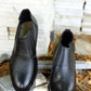 Black Leather Chelsea Shoe-Sku 342