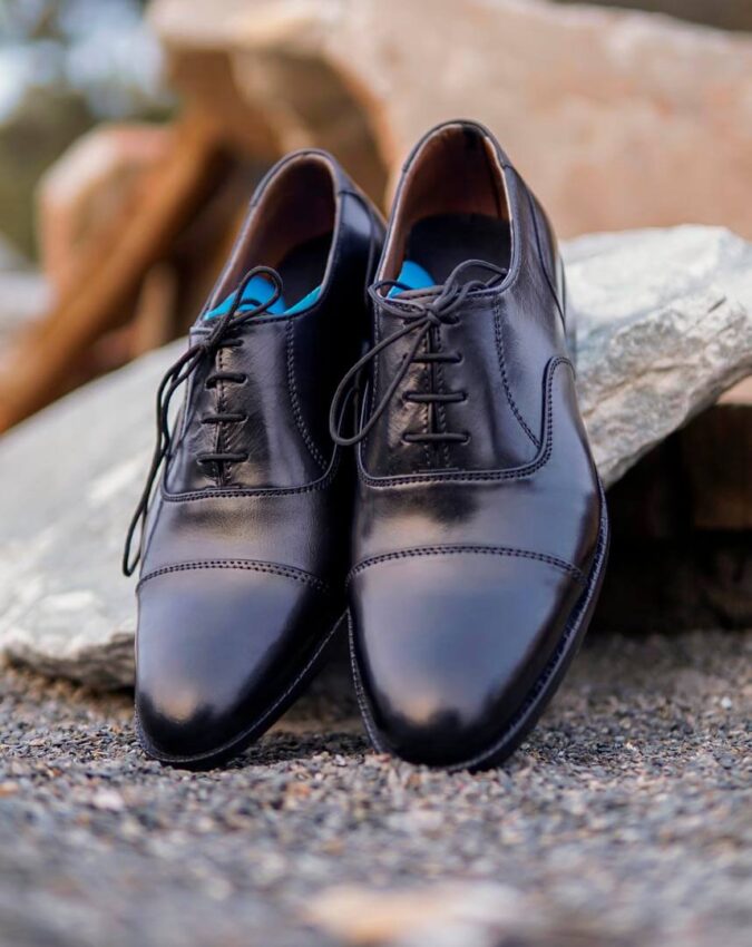 Royal Oxford Black leather Shoe -Sku 25